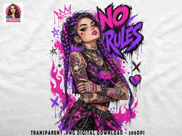 Download No Rules Punk Girl | Gothic PNG - Gothic png Collection