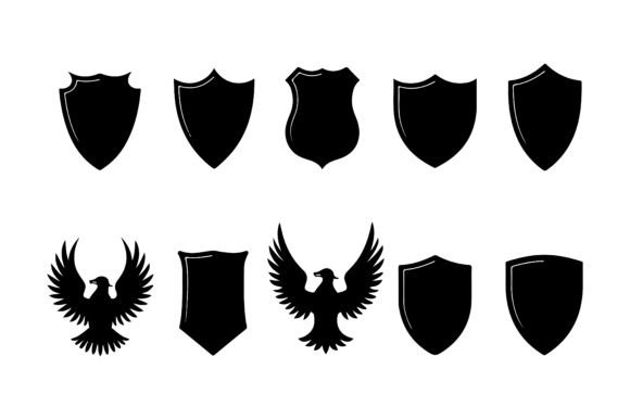 Download Set of Shield Silhouettes Pack - Premium Resources