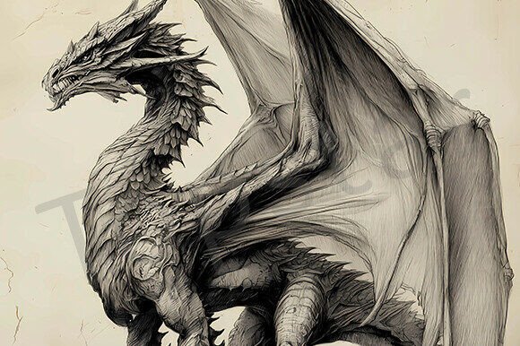 Download Vintage Dragon Dark Fantasy Creature - Dark fantasy Collection