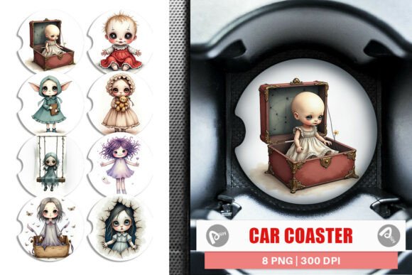 Download Car Coaster Haunted Doll Spirits - Premium Resources